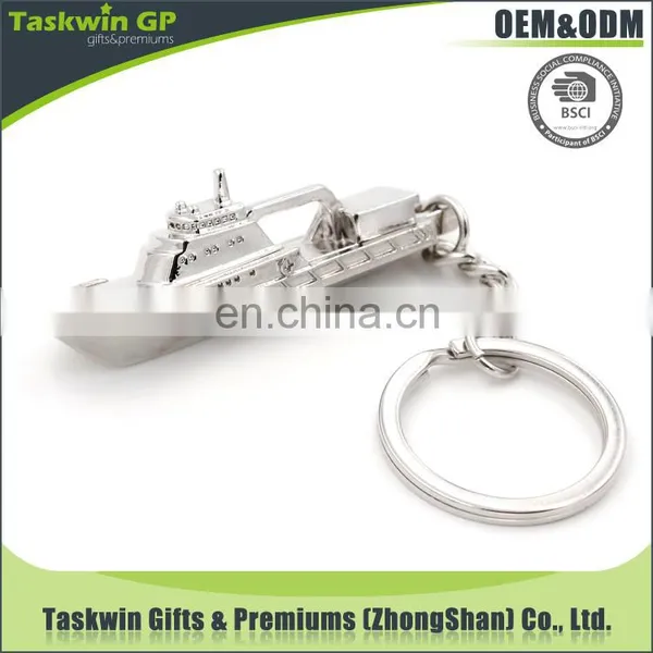Cheap Lovely Design 3D Ship Shape Metal Keychain for Souvenir photo-2