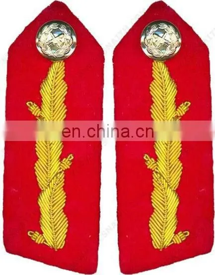 Officer Uniform Collar Gorgets, Police Goergets, Military Gorgets, British Gorget with oak leaf embroidery