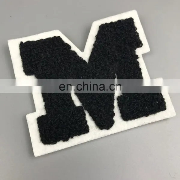 High Quality Custom Iron on Towelling Embroidery Patch Letters photo-6