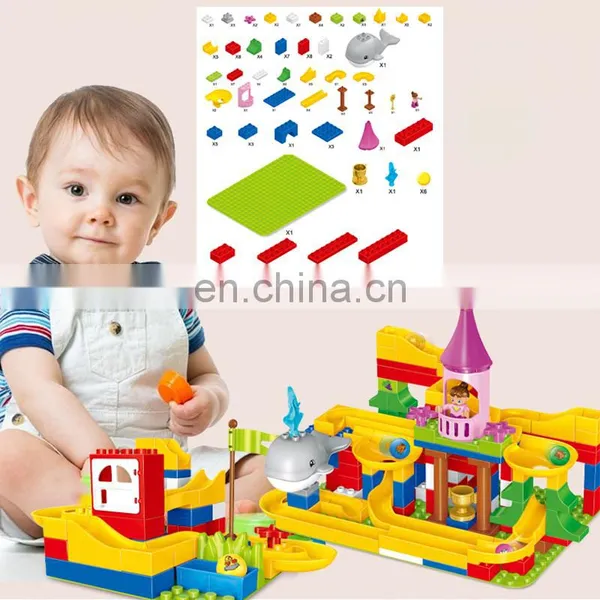City Building Blocks Set, Track Builder Castle Kit, Car Racing Toy, 163 Pcs DIY Learning Puzzles photo-6