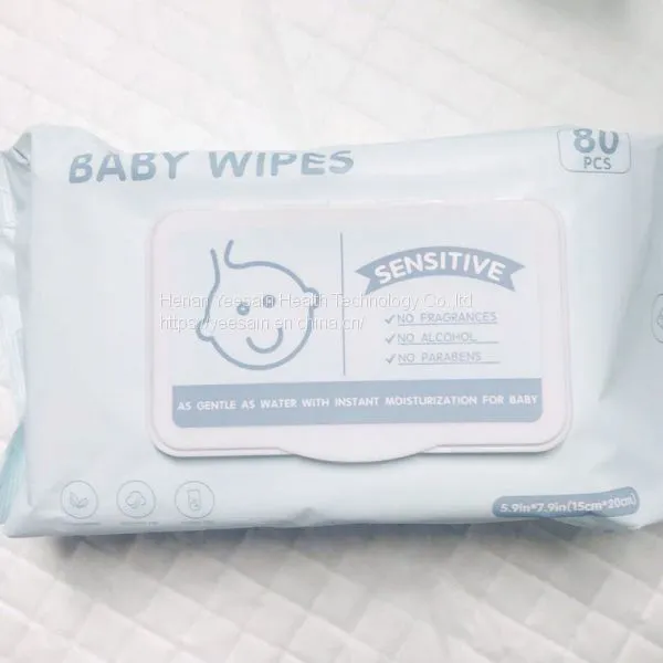 Professional Factory Made 80pcs per Bag Non Woven Baby Wet Wipes