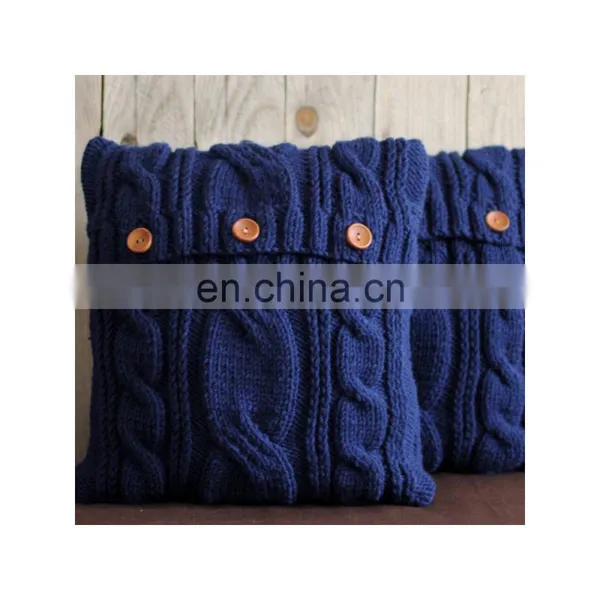 2019 New Design Decorative Plain Knitted Sofa Decorative Pillow Case photo-5