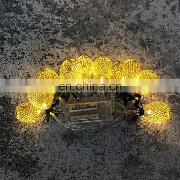 Party Decoration 20Leds 3Meters Battery Powered Pineapple Copper Wire Warm White Led String Lights photo-4