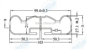 05426 Aluminum Alloy Truck Floor / Refrigerated Truck Body Flooring / Aluminum T Track Flooring for Truck Body Flooring photo-2