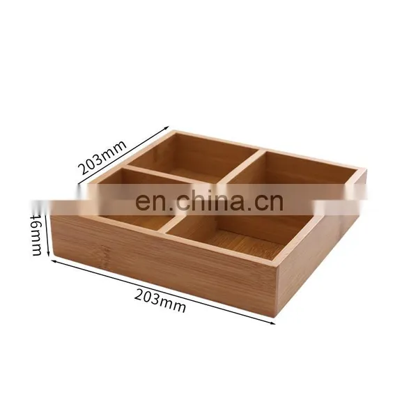 Custom Desktop Earrings Bead Coin Makeup Cosmetic Jewelry Sneaker Tea Organizer Home Cross Storage Wooden Bamboo Cube Boxes photo-5