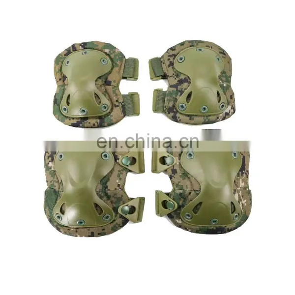 Tactical Knee Pads Elbow Pads Set Four Pieces Men's Outdoor Sports Motorcycle Camo Tactical Knee Pads