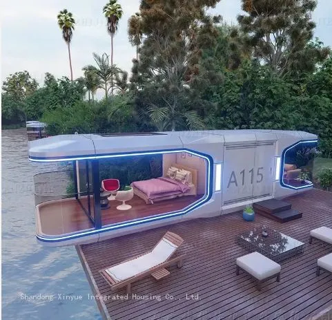 Luxury Space Capsule Container House Mobile Prefab Modular Apple Cabin Pod Home CAPSULE HOMES Movable Hotel With 2 Bedrooms photo-5