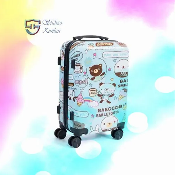 Wholesale Customized ABS PC Hard Shell 20/24/28 Inch Printed Luggage Luxury Design Travel Bags Suitcase Set 3PCS