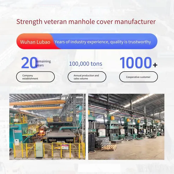 Lubao Manufacturer of Ductile Iron Anti-settlement Manhole Covers 650*850 With Six Anti-shift Features, Heavy-duty Flange, for Electric Power and Urban Use photo-3