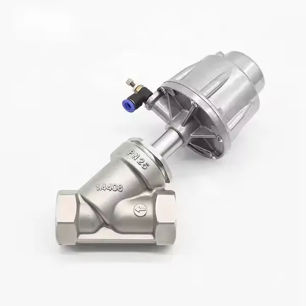 Angle Seat Valve ANSI Class 150 Flanged Limit Switch Air Filter SS304 SS316L CF8 Pneumatic Actuator Industrial Automation Valve photo-4