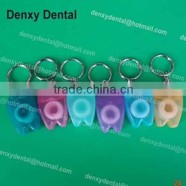 Beautiful dental floss,tooth shape floss dental floss with key chain