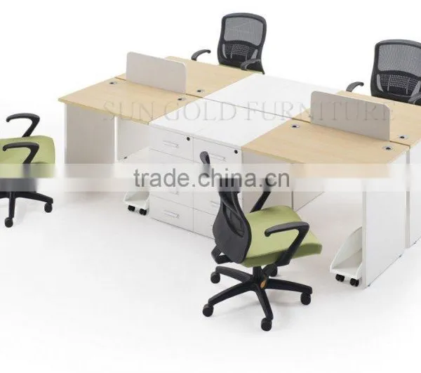 Modern Wood Office Partition Workstation Design Furniture (SZ-WSB381) photo-2