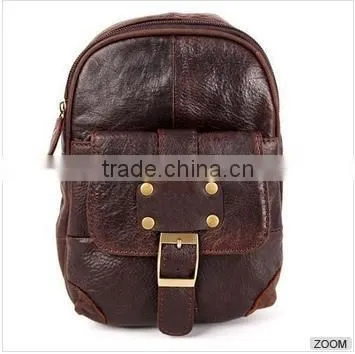 Wholesale Drop Shipping Vintage 100% Genuine Leather Cowhide Men Chest Bag Small Shoulder Cross Body Messenger Bag Bags For Men photo-2