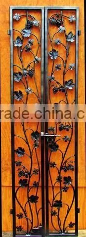 Wrought Iron Wine Cellar Door With Glass,pre Hung photo-2