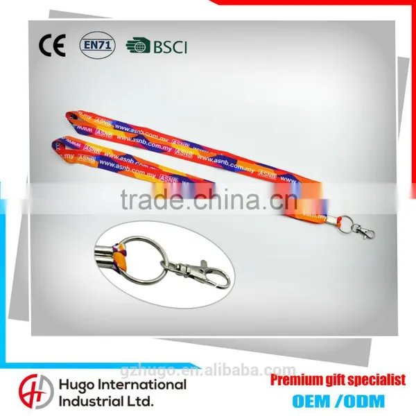 New Popular Eco-friendly OEM Custom Key Chain Neck Lanyard