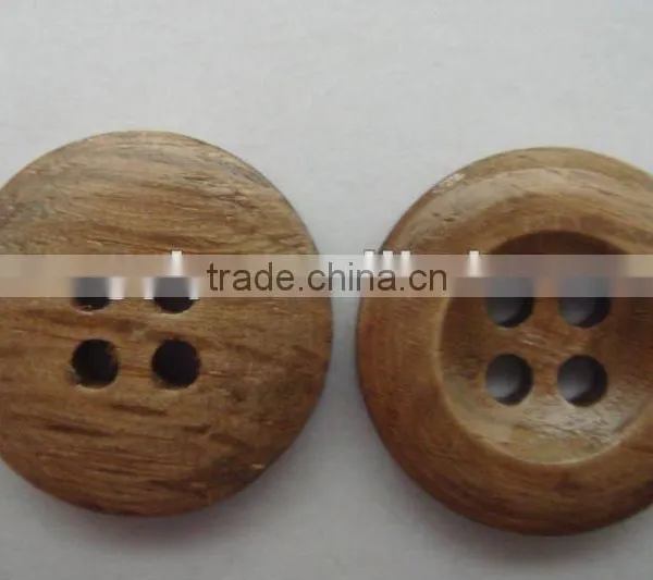 15mm Natural 4 Holes Wooden Shank Hand Sewing Button