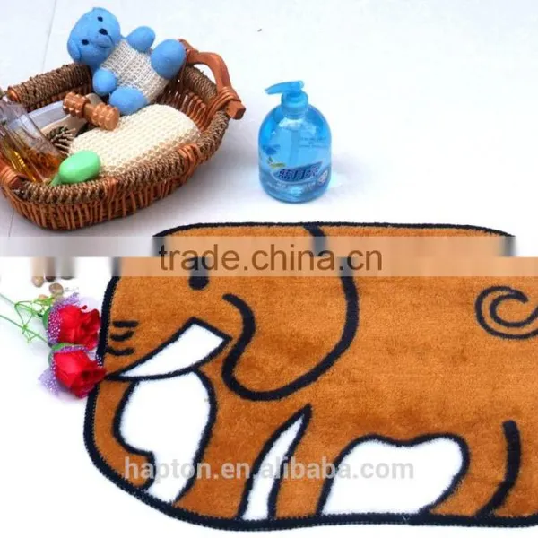 50*70cm Polyester Custom Colorful Elephant Printing Natural Cheap Rubber Floor Mats