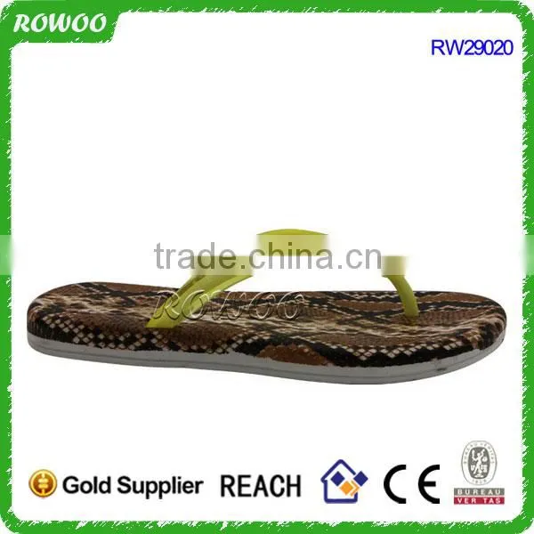 New Cheap Fancy Snake Printed Women Pvc Injection Flip Flop photo-3