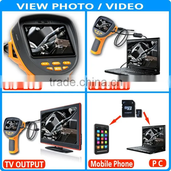 DVR 3.5" LCD Endoscope Borescope Video Recordable 1M IP67 Free 8GB Zoom 8.5mm Inspection Camera photo-5