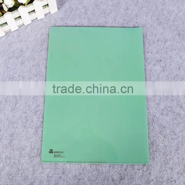 Custom Design Plastic pp Single Page Folding Document Holder l Shape File Folder Clear Holder File a4 photo-2