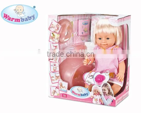 16 Inch Diaper Baby Doll Can Drink Water and Pee and Tear