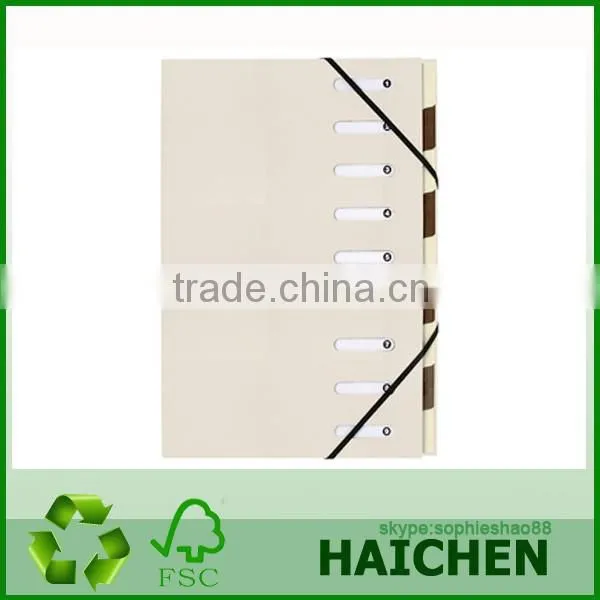 Polypropylene 8 Compartments A4 Multipart File Folder With Flaps and Elastic Straps photo-6