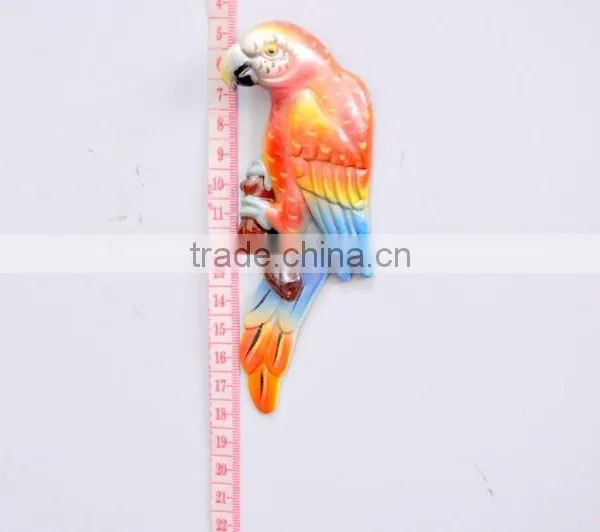 Colorful 5 Inch Plastic Pearl Powder Flat Parrot Animal Fridge Magnet, Animal Homes Craft, Decorative Magnets photo-6