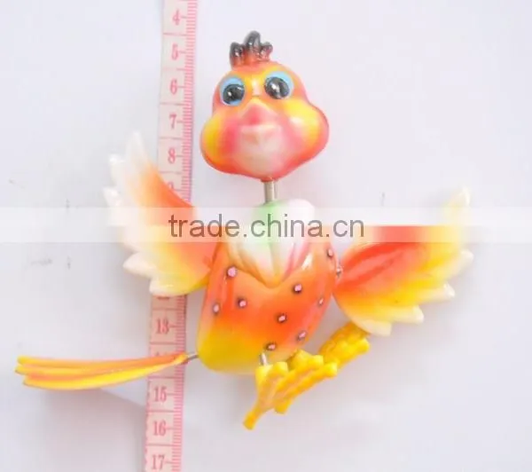 4 Inch Plastic Art Customized Animal Handmade Cartoon Bird Fridge Magnets For Home Decoration photo-4