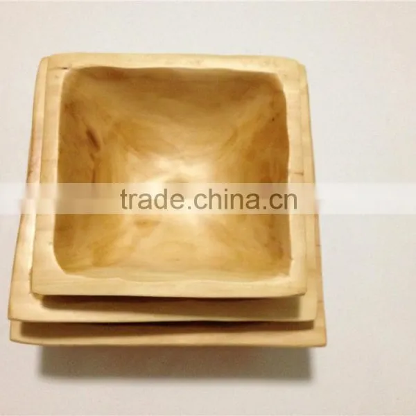 Wholesale Dinnerware Hot New Products Square Wood Soup Bowl photo-2