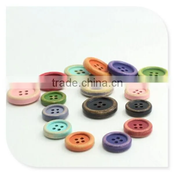 Color 4Holes Natural Button for Kids