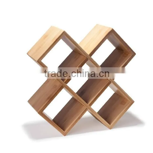 2015 Bamboo Wein Bottle Hold With 5 Bottles