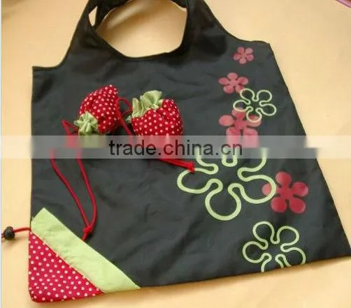 Colorful Foldable Nylon Shopping Bag Strawberry Bag photo-3