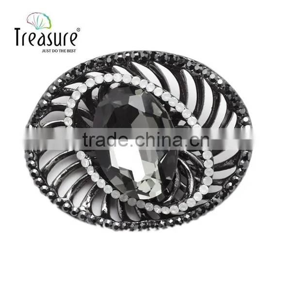 Classic Style Jewellry Gun Black Eye Shape Alloy Glass Stone Brooch Jewelry photo-6