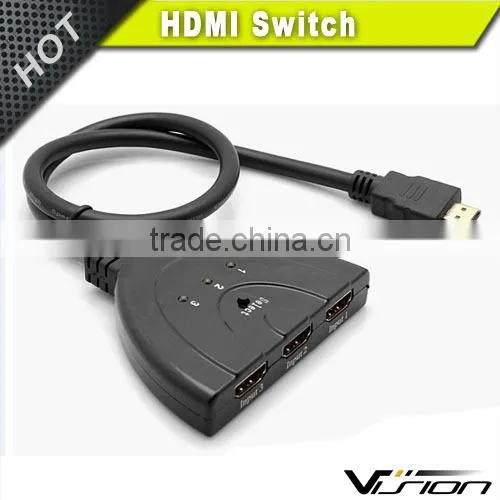 3 Port 1080p Hdmi Auto Switch Splitter Switcher HUB Box Cable LCD Hdtv photo-4