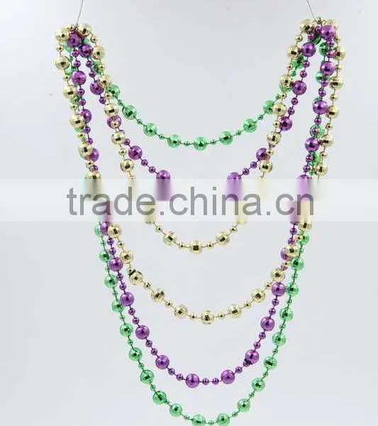Carnival Party Bead Chain Necklace Crystal Alloy Beads Shamballa