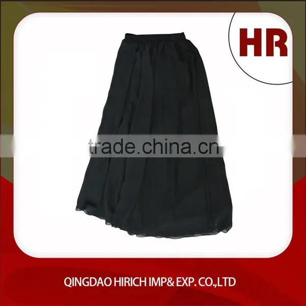 New jersey ladies long silk skirt