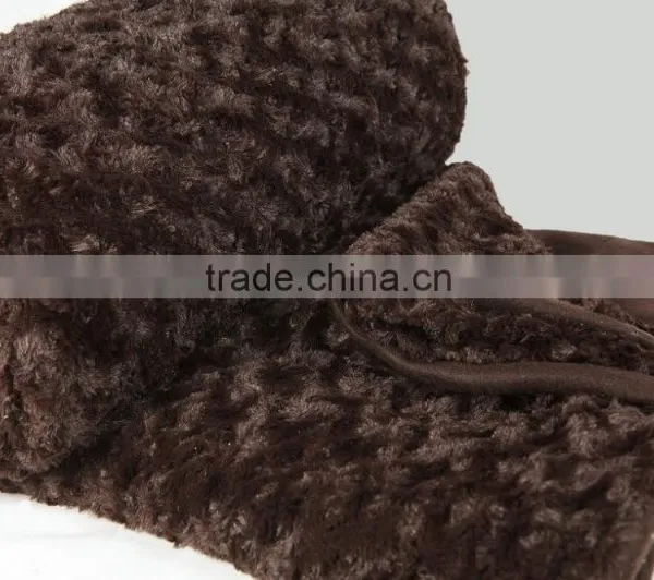 100% Polyester Plain Thick pv Fleece Gifts Promotional Blanket photo-3