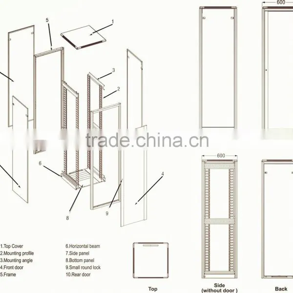 19" Server Cabinet With Double Door photo-3