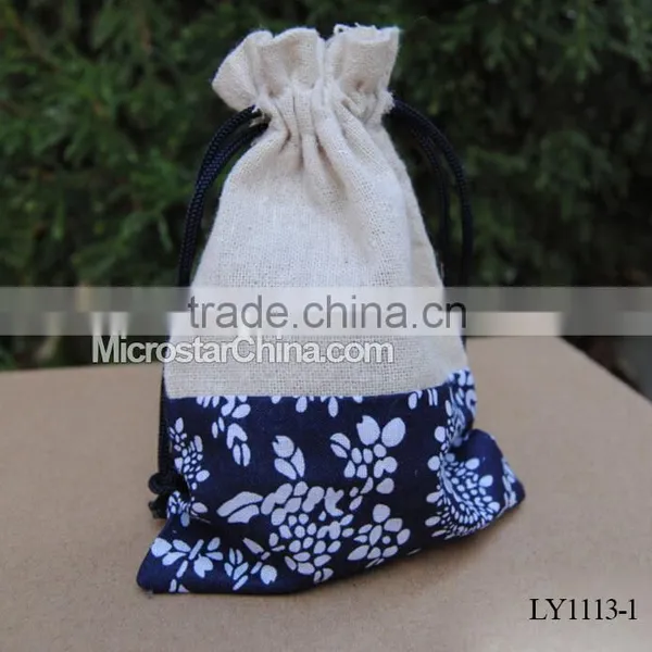 10*13cm IN Stock Burlap Christmas Bag for Jewelry photo-2