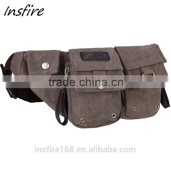 2016 Outdoor Waist Bag Fashionable Classical Canvas Waist Leg Bag