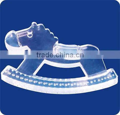 100% Safety Liquid Silicone High Transparent Smiling Face Shape Baby Teether photo-2