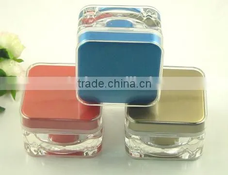 Cosmetic Container, Square Acrylic Cream Jars photo-2