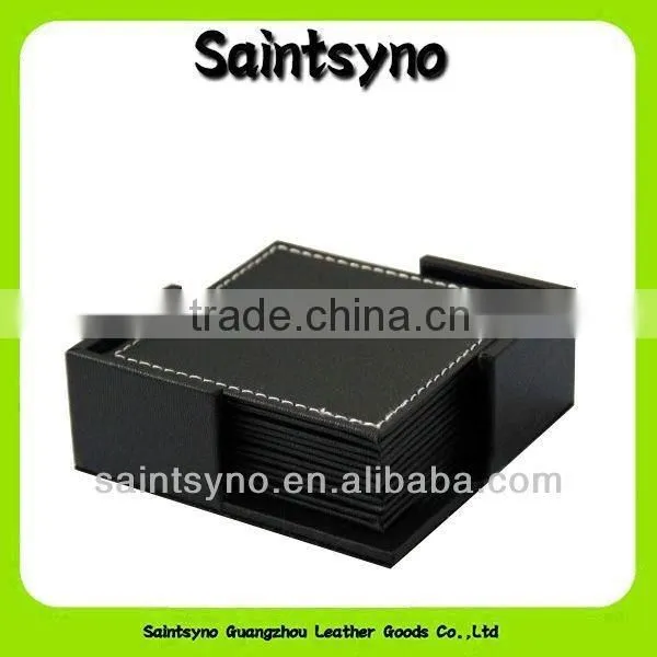 Made in China Custom Promotional Gift Leather Drink Coaster 13004B photo-4