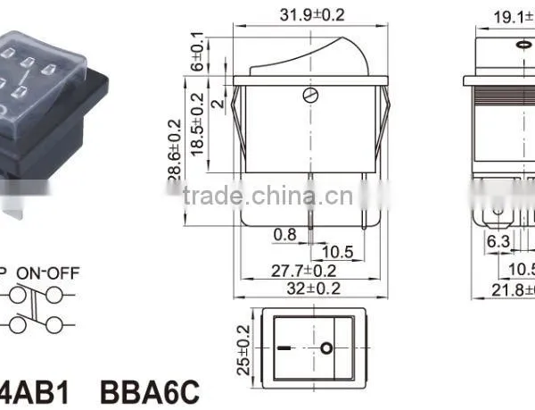 Boat Switch,rocker Switch Mini Switch On-off Switch,electronic Power Rocker Switch photo-4