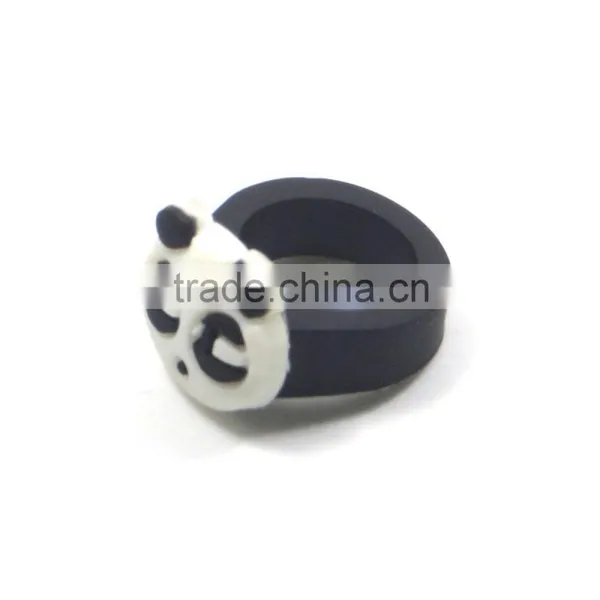 Wholesale Custom Fashion Flower Shaped PVC Finger Rings photo-3