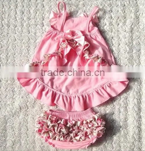 Stock Supply Type Pink Baby Clothing Set Sweet Little Kids Pink Baby Clothing Set photo-3