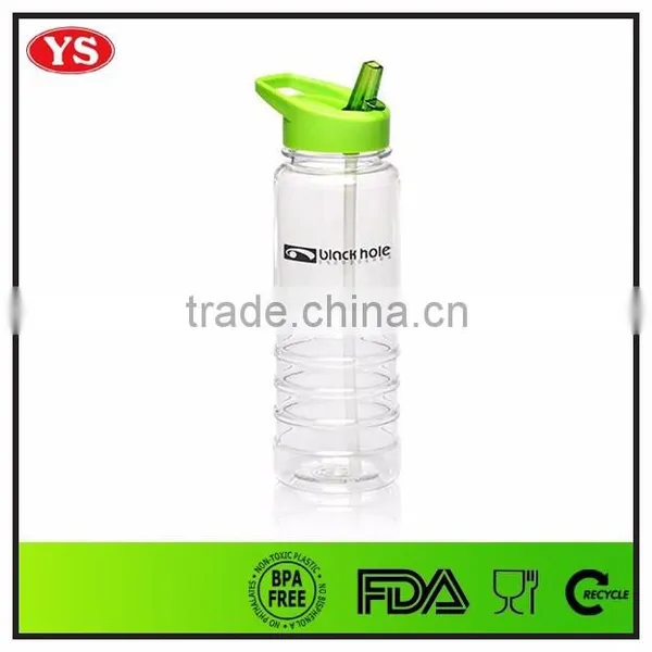 Translucent 750 ml Straw Plastic Water Bottles With Colorful Cap photo-5