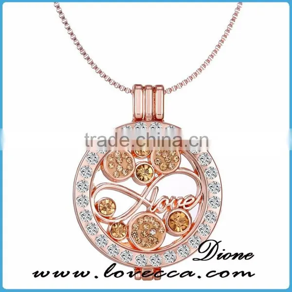 DIY Customized Round Coin Blank Beautiful Gold Pendant Necklaces photo-6