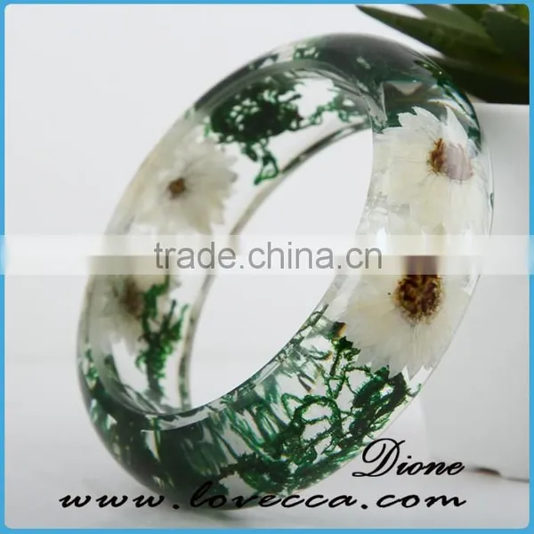Most Elegant Women Simple Design Real Resin Flower Bangles Wholesale photo-3