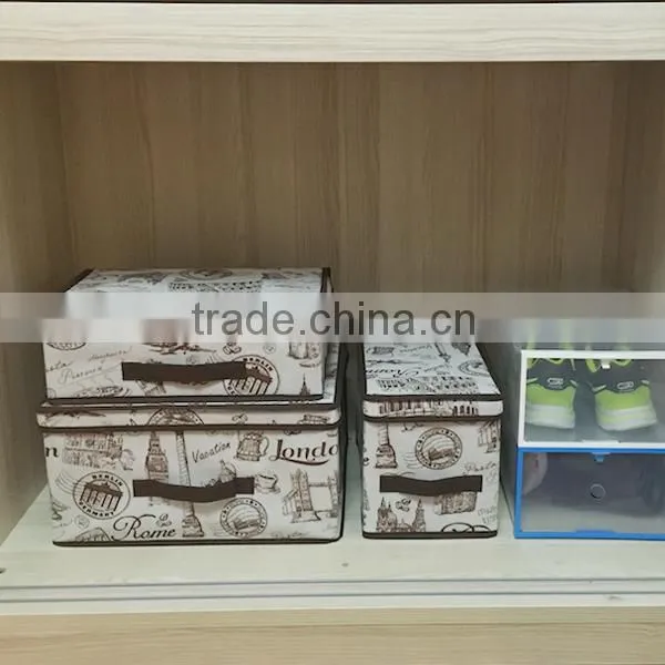 NEWEST Europe Textile Organizer Non Woven Storage Box With Lid photo-4